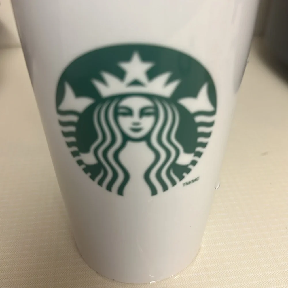 NWOT 2011 collectable Starbucks 12 oz ceramic porcelain double wall tumb… - Picture 4 of 5